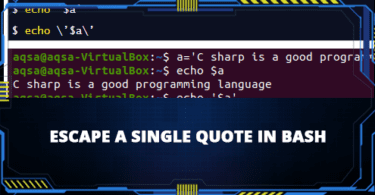 How Do You Escape A Single Quote In Bash