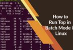 How to Run Top in Batch Mode in Linux