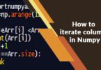 How to iterate columns in Numpy