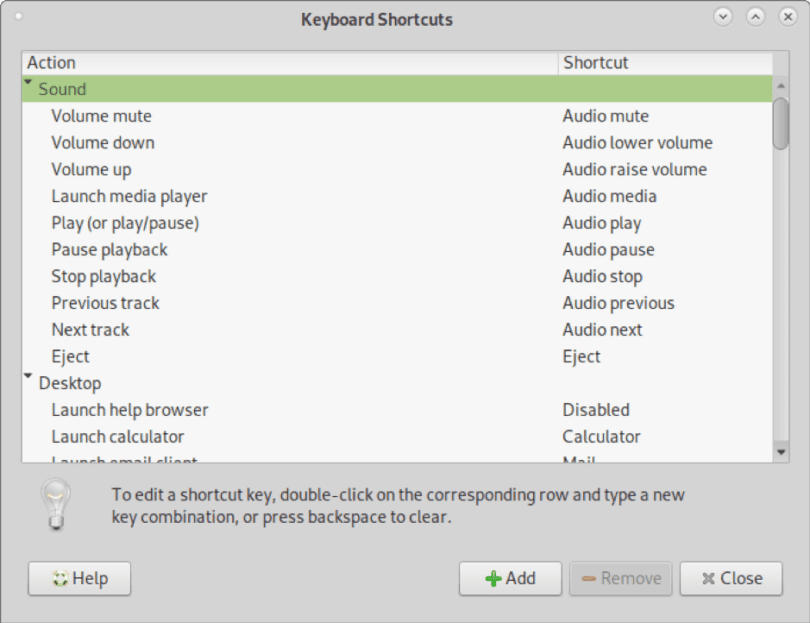 ctrl alt delete linux mint