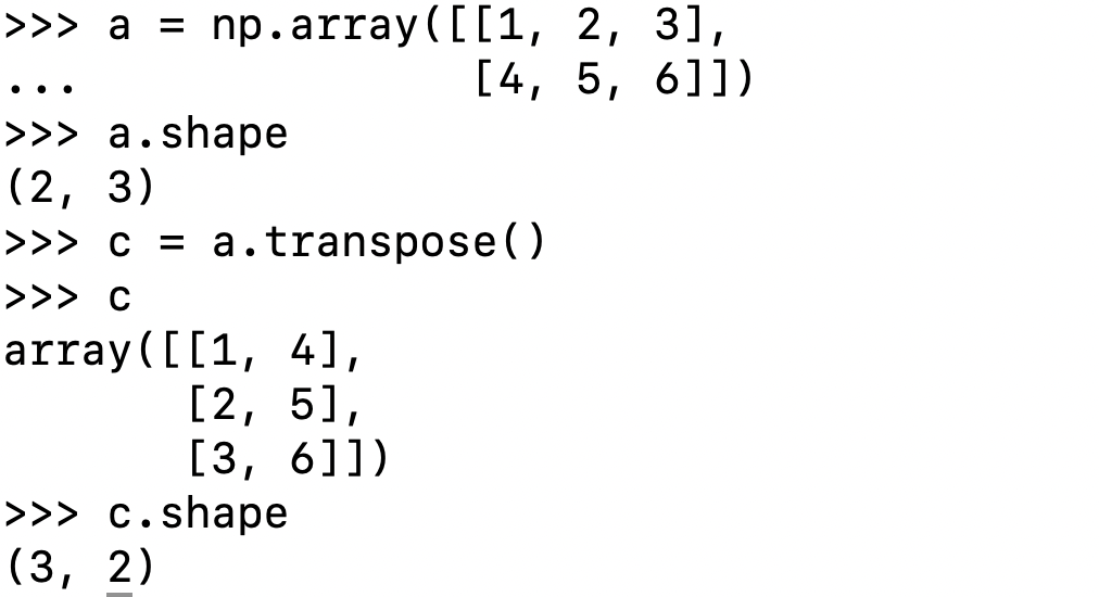 matrix-transpose-using-numpy