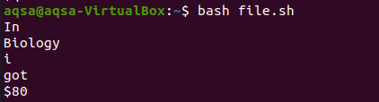 Bash print