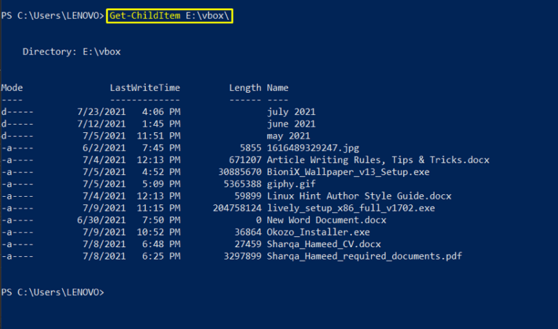 List Files In A Directory With PowerShell