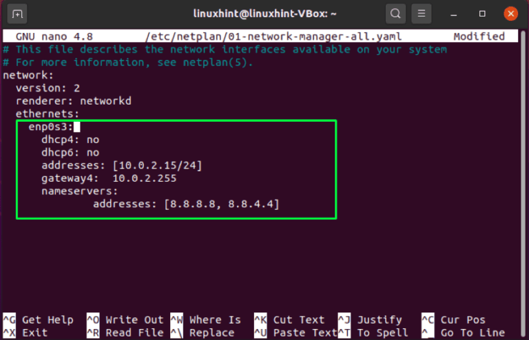 ubuntu 18.04 set ip address netplan