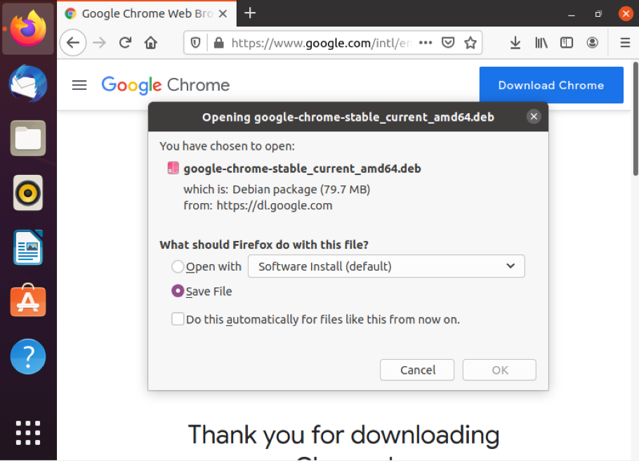 install google chrome ubuntu terminal