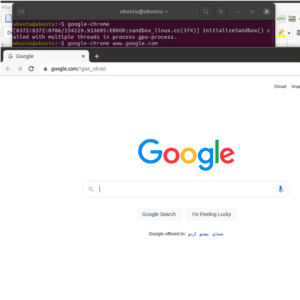 open google chrome from terminal