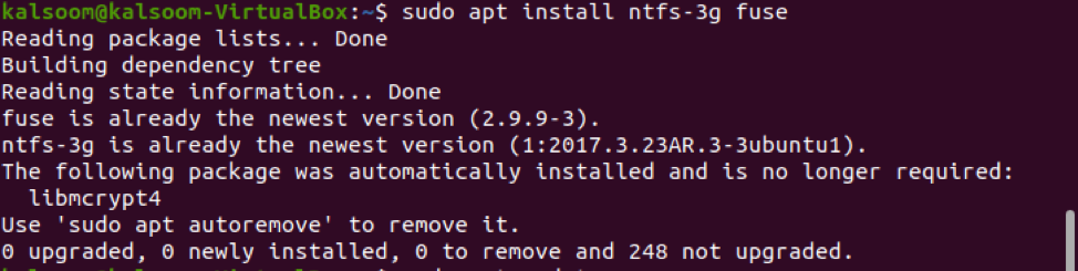 ntfs 3g fix command