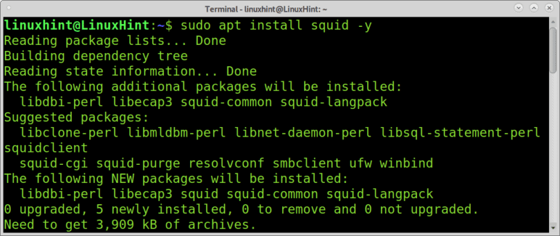 Squid proxy configuration on Linux