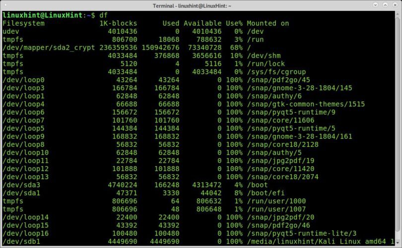 How do I see all mounts in Linux? – Linux Hint