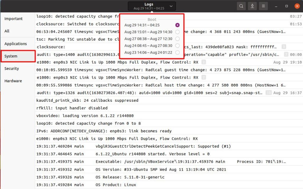 Ubuntu でシステム ログ ファイルを表示および書き込む方法