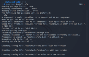 Настройка firewall kali linux
