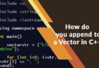 How do you append to a Vector in C++?