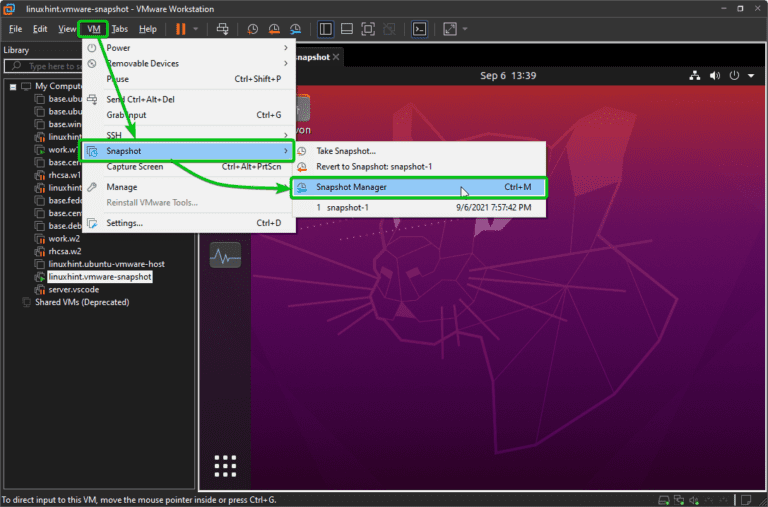 How to Take Snapshots of Virtual Machines in VMware Workstation Pro 16