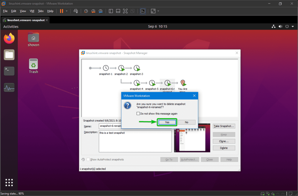 How to Take Snapshots of Virtual Machines in VMware Workstation Pro 16