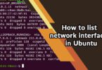 How to list network interfaces in Ubuntu