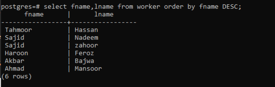 postgresql-order-by-clause