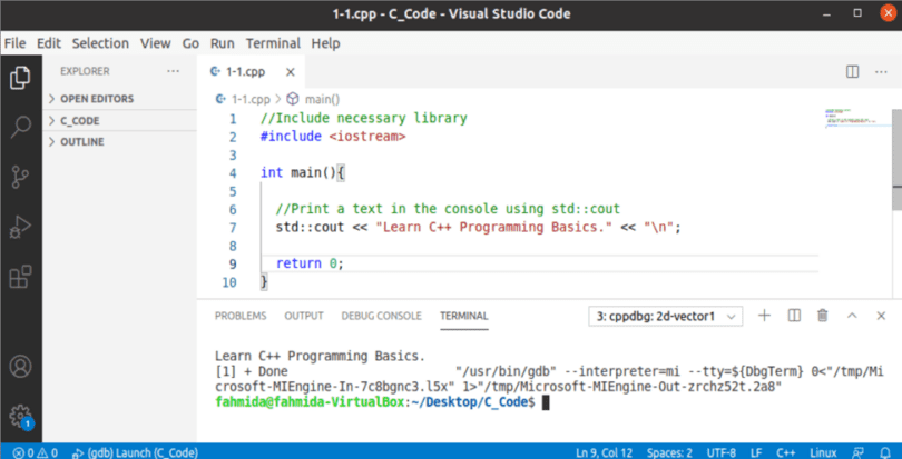 C++ Programming examples