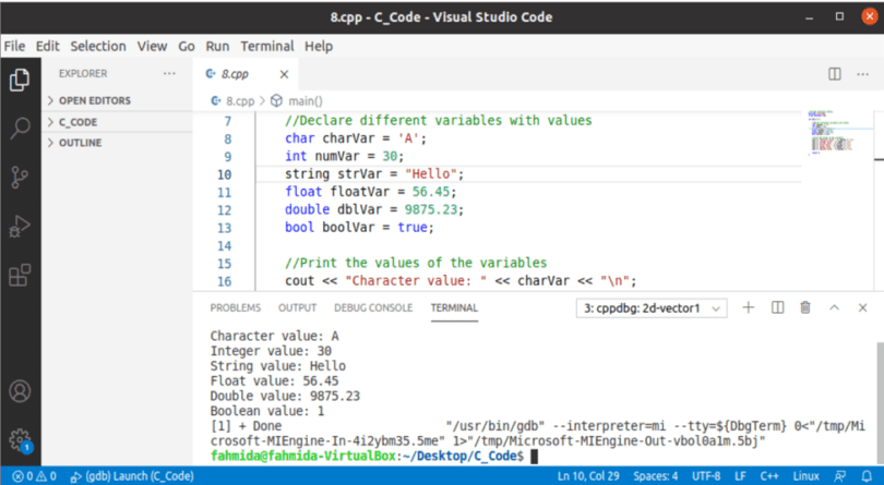 C++ Programming examples