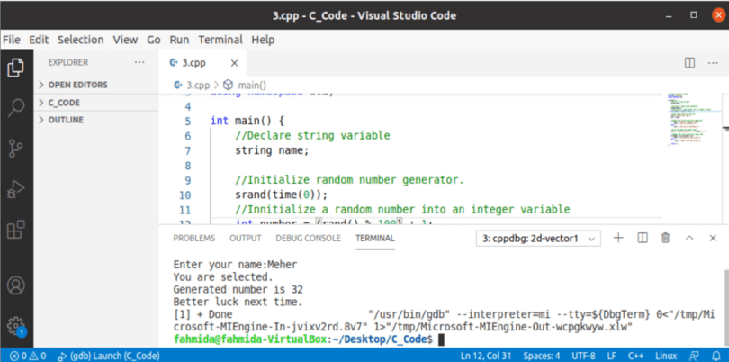 C++ Programming examples