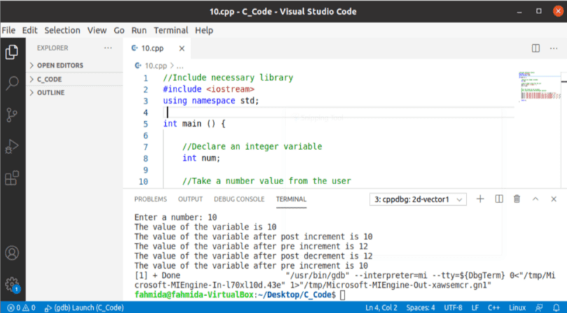 C++ Programming examples