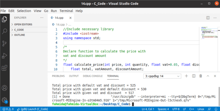 C++ Programming examples