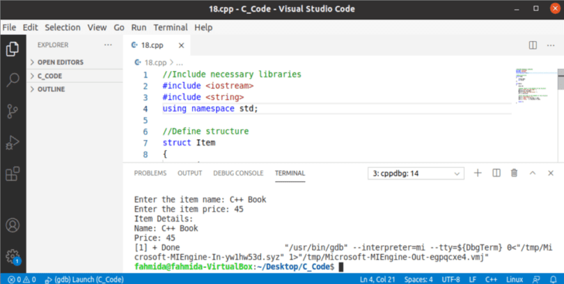 C++ Programming examples