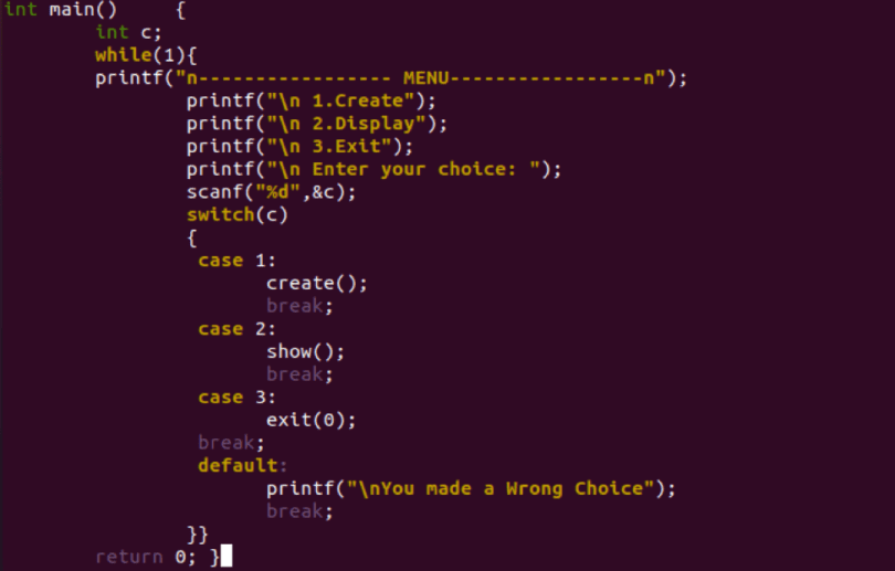 How to create a linked list in C