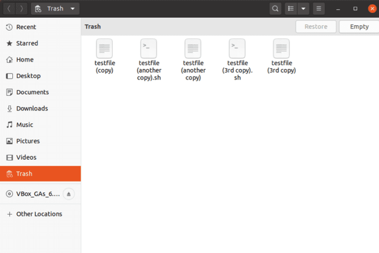 How to empty trash from Ubuntu terminal