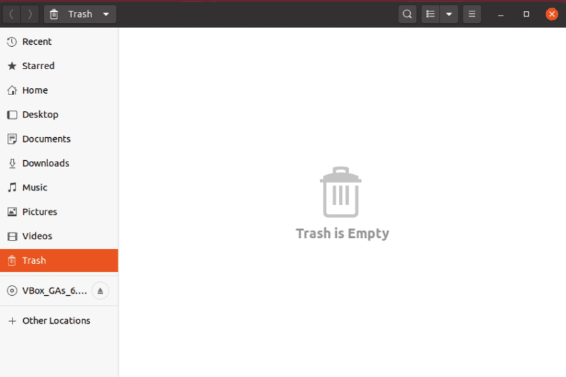 How to empty trash from Ubuntu terminal