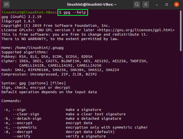 How To Use The Gpg Command On Ubuntu