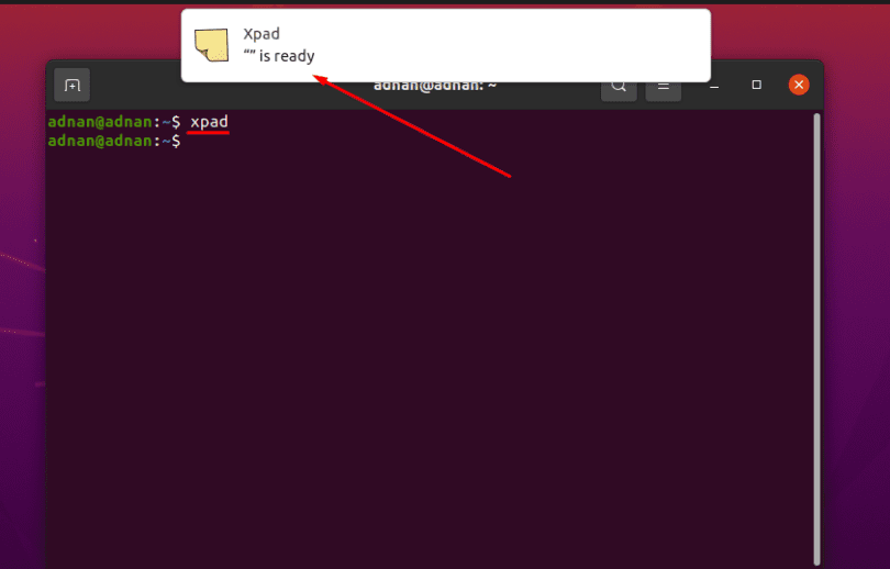 How to install and use xpad on Ubuntu