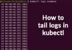how to tail logs in kubectl