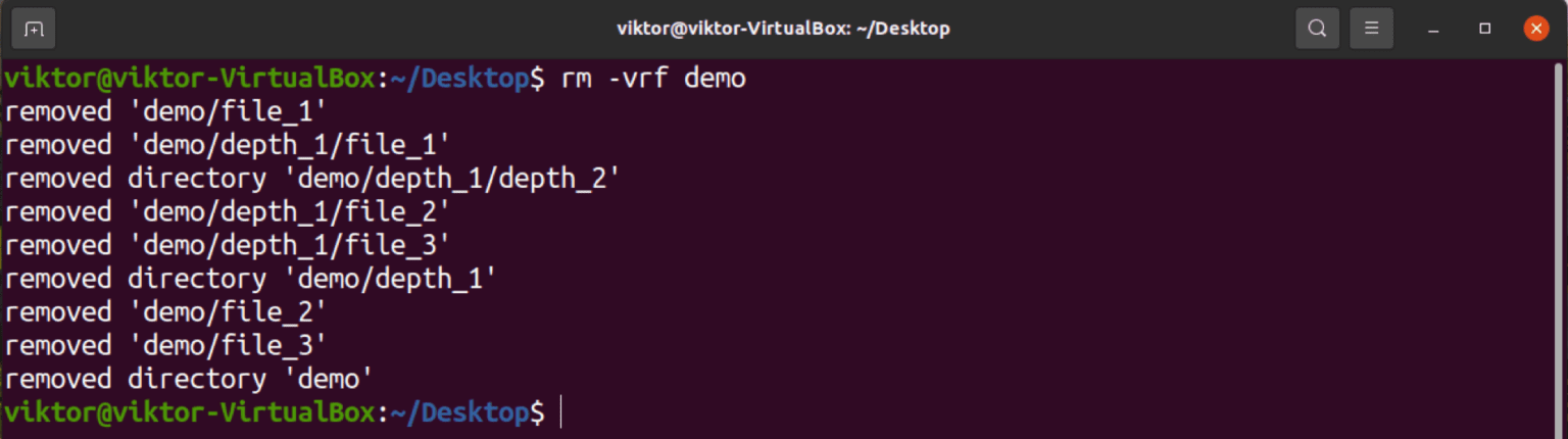 How to remove a non empty directory in linux