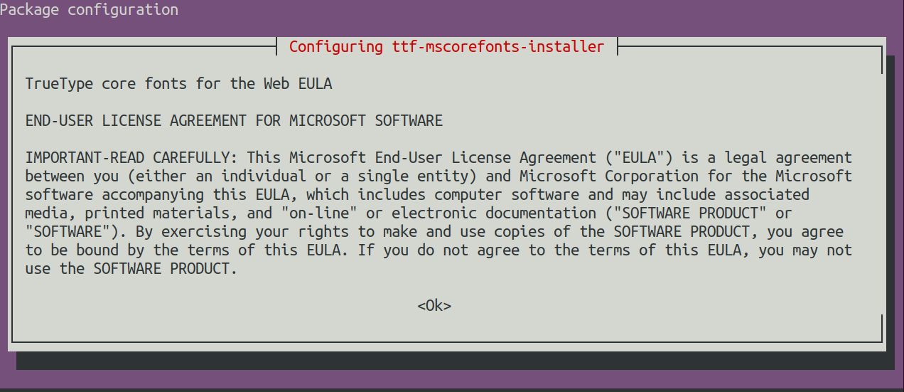 Ttf mscorefonts installer. Ubuntu шрифт. Как установить шрифт times New Roman в Linux Mint. EULA. Sudo Apt install ttf-mscorefonts-installer пакет Astra Linux.