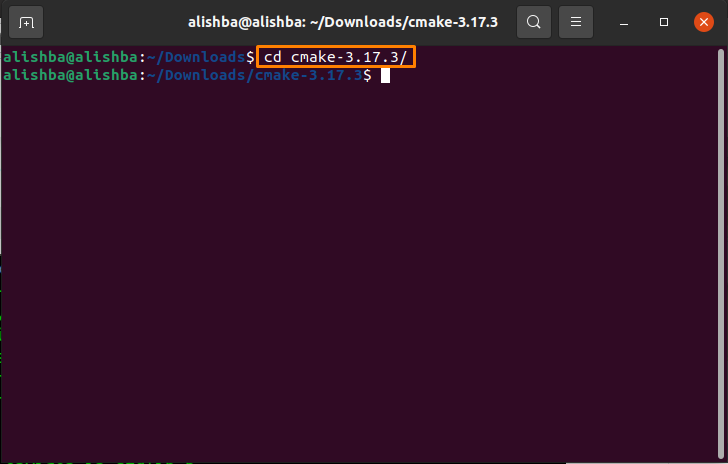 default install location of cmake ubuntu