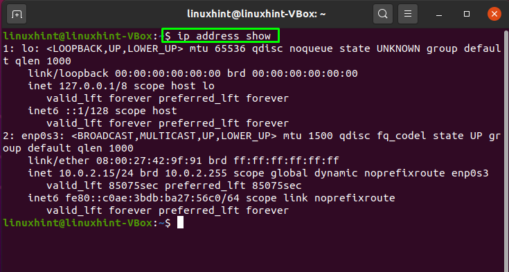 Linux List All Network Interface Names