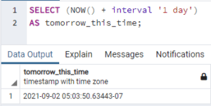 postgresql current timestamp