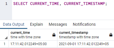 current date time postgres