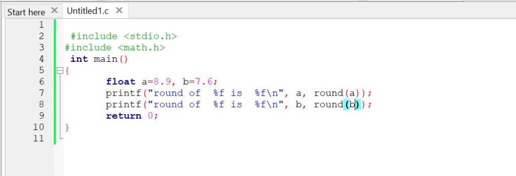 round-function-in-c