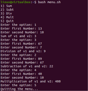 How to Create a Menu Bash Script