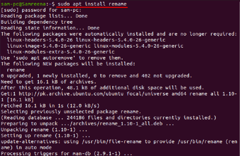 How Do I Rename a File in the Ubuntu Terminal?