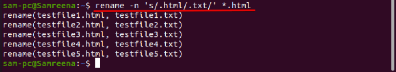 how to rename file via terminal linux