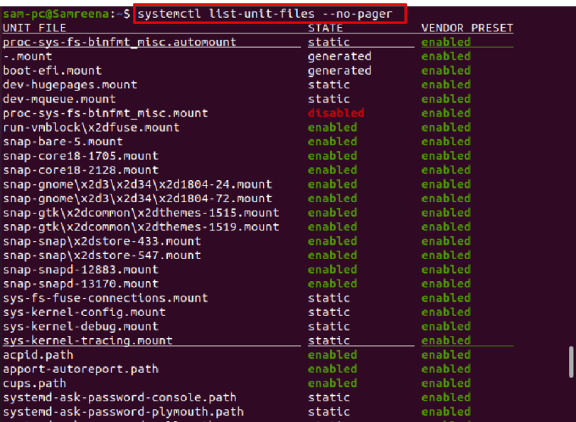 How can i see all services in ubuntu 