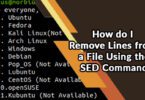 How do I Remove Lines from a File Using the SED Command