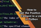 How to Get the Position of Element in a List in Python