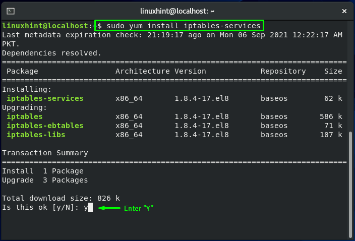 Check Iptables Centos 7