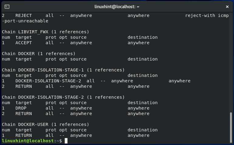 centos iptables