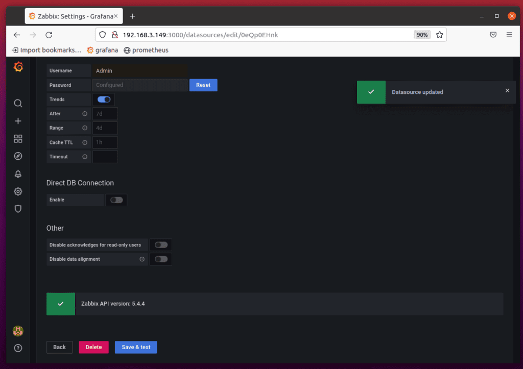 Integrating Zabbix with Grafana