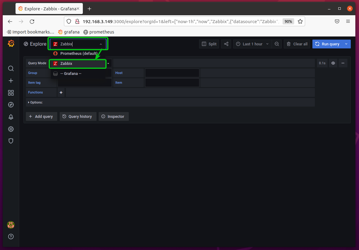 Grafana zabbix