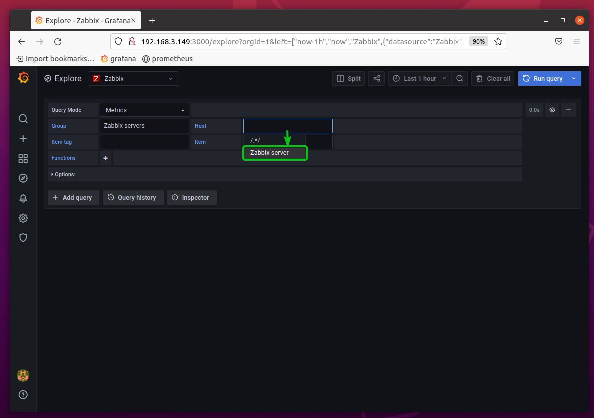 Grafana zabbix